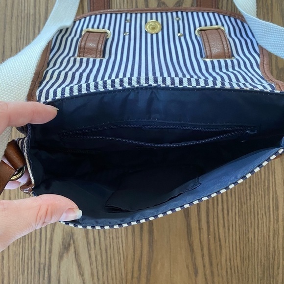 H&M Navy and White Striped Mini Bag - Picture 7 of 10